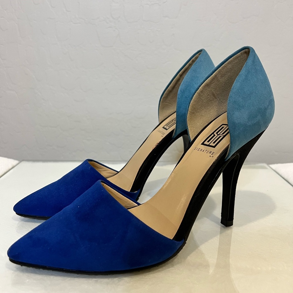 Pumps, size: 7.5, brand: Signature, color: blue.